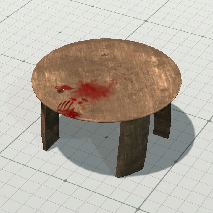 tavern table whit blood