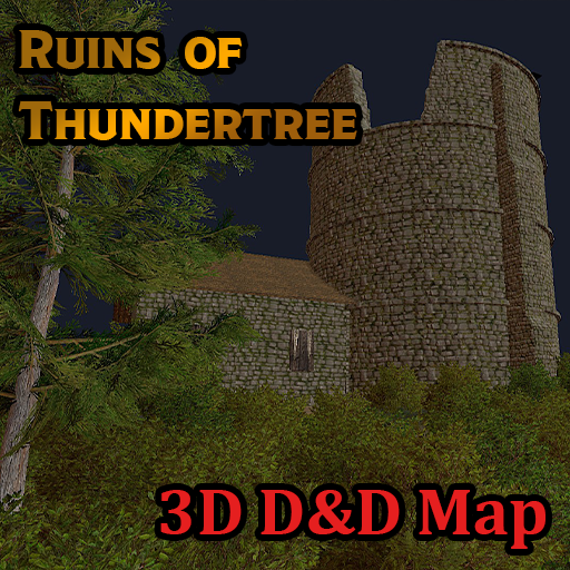 Ruins of Thundertree 3D DND Map - Lost Mine of Phandelver, Chapter 3