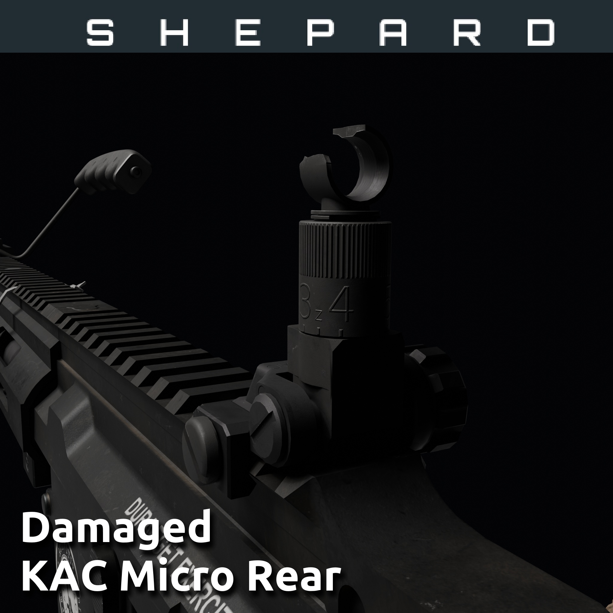 Damaged KAC Micro Rear Sight