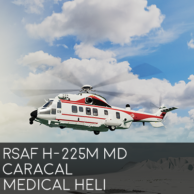 RSAF (Singapore) H-225M Caracal (Medical Helicopter, rescue team livery)