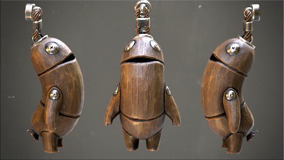 Wooden Boy Charm