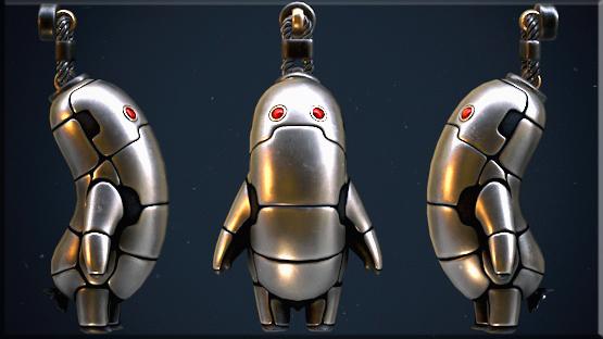 Chrome Bot Charm