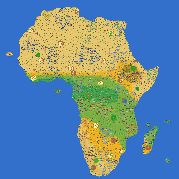 Map of Africa, colonial Period