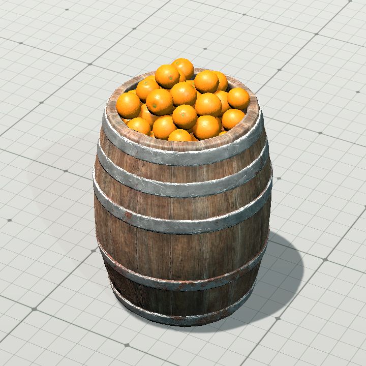 oranges barrel open