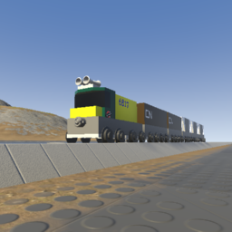 Small CNW SD40-2 + 2 Boxcars + 3 Hoppers