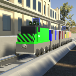 Small BN U30C + 4 Autoracks