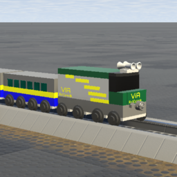 Small VIA Rail F40PH + 4 Coaches