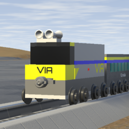 Small VIA Rail F40PH-2D + 5 Coaches