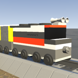 Small Interstate ES44AC + 4 Autoracks