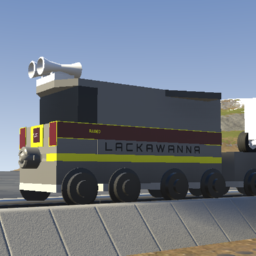 Small Lackawanna SD70ACe + 6 Piggyback flatcars