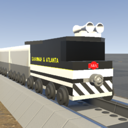 Small Savannah & Atlanta SD70ACe + 8 Hoppers