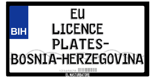 EU Licence Plates - #36 Bosnia and Herzegovina