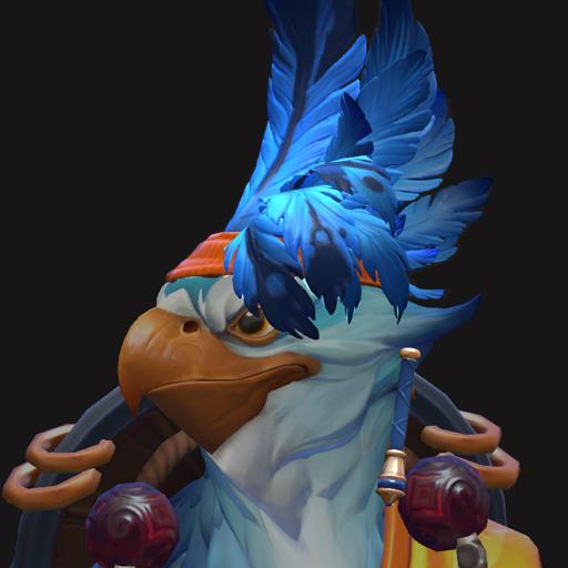 The Feathered Monk - head