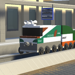Small Amtrak Cascades F40PH + 5 Coaches + Amtrak P42DC