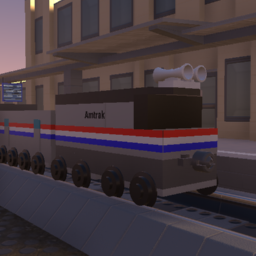 Small Amtrak Phase III F40PH + Superliner Set