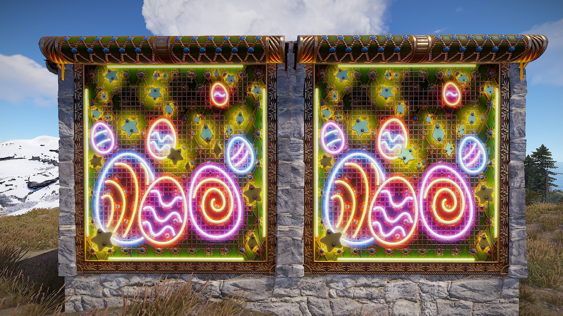 Neon Easter Garage Door screenshot 1