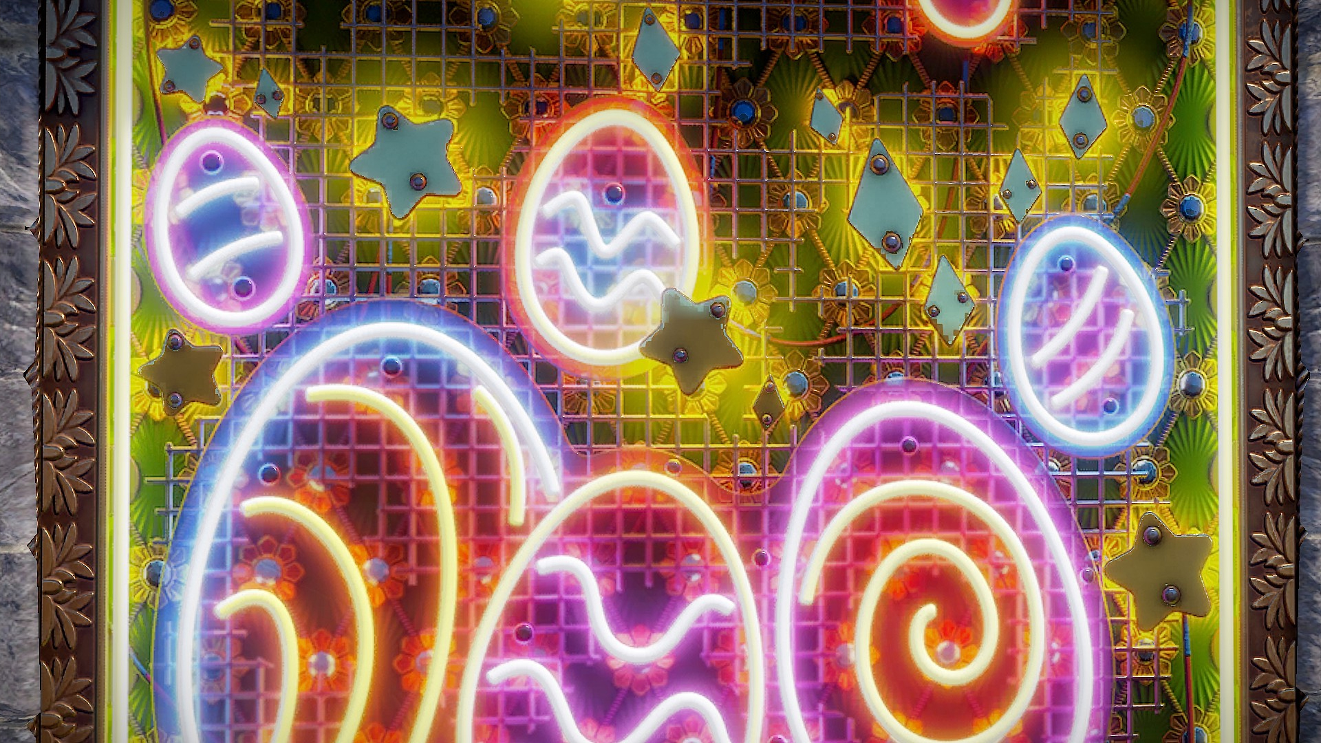 Neon Easter Garage Door