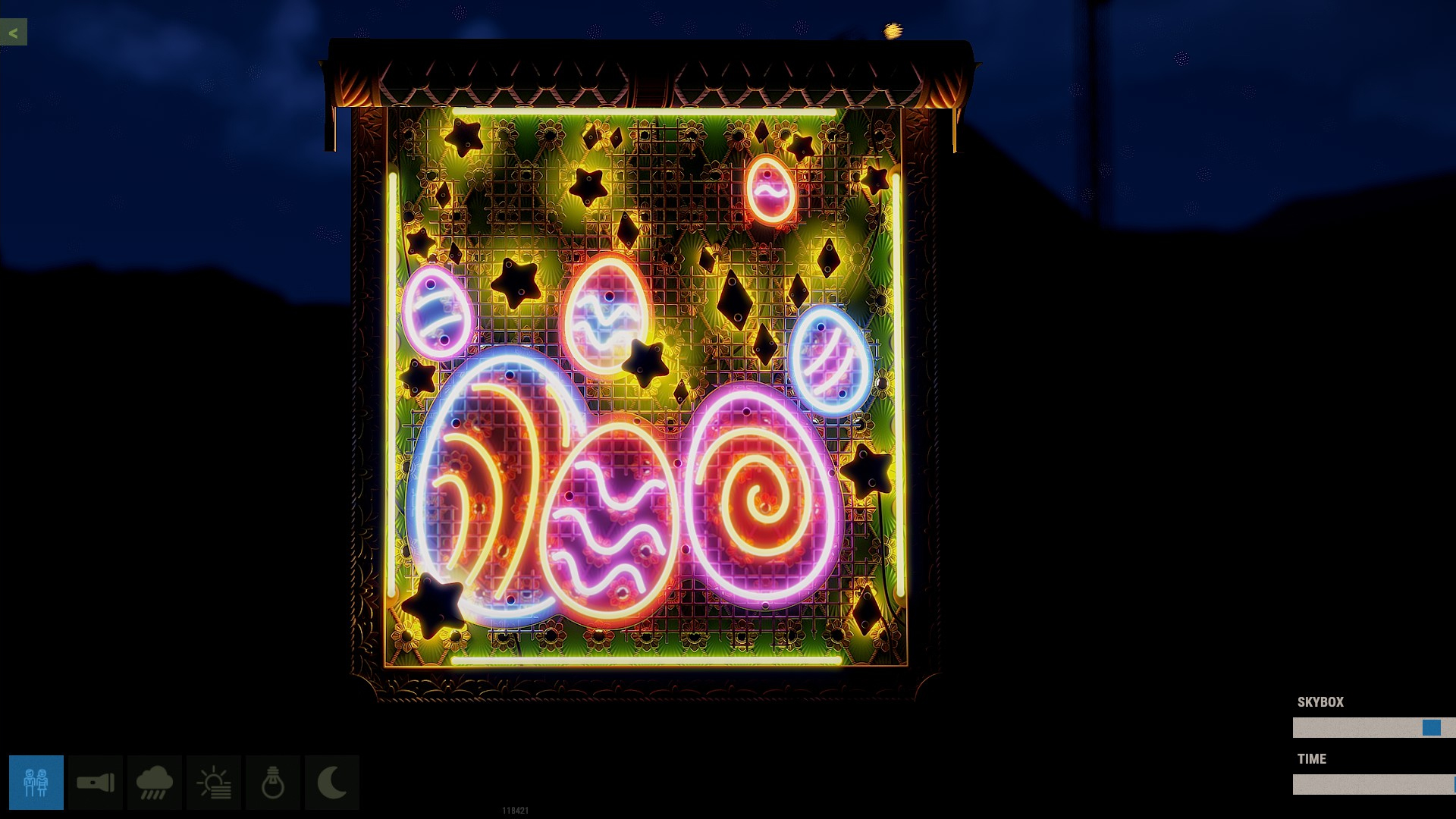 Neon Easter Garage Door