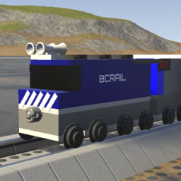 Small BC Rail C44-9W + 6 Autoracks