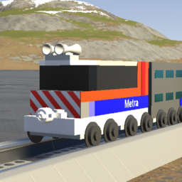 Small Metra F59PH + Gallery Cars + Cab Car
