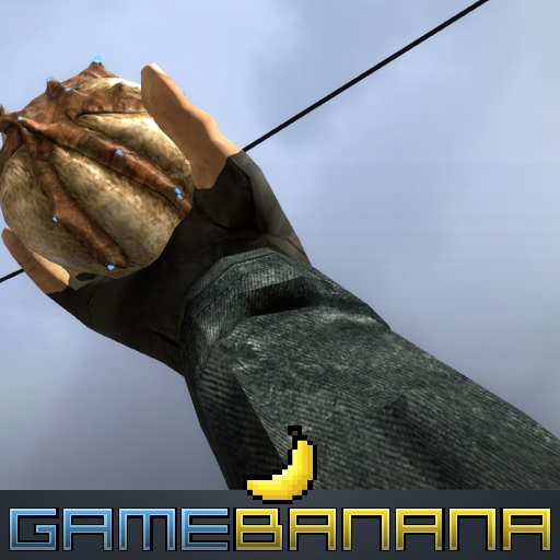 Rebel Hands Fingerless Gloves (White Skin) (Blue) [Gamebanana Port]