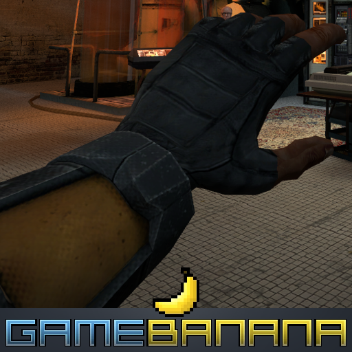 Fingerless Gloves Freeman HEV (Black) [Gamebanana Port]