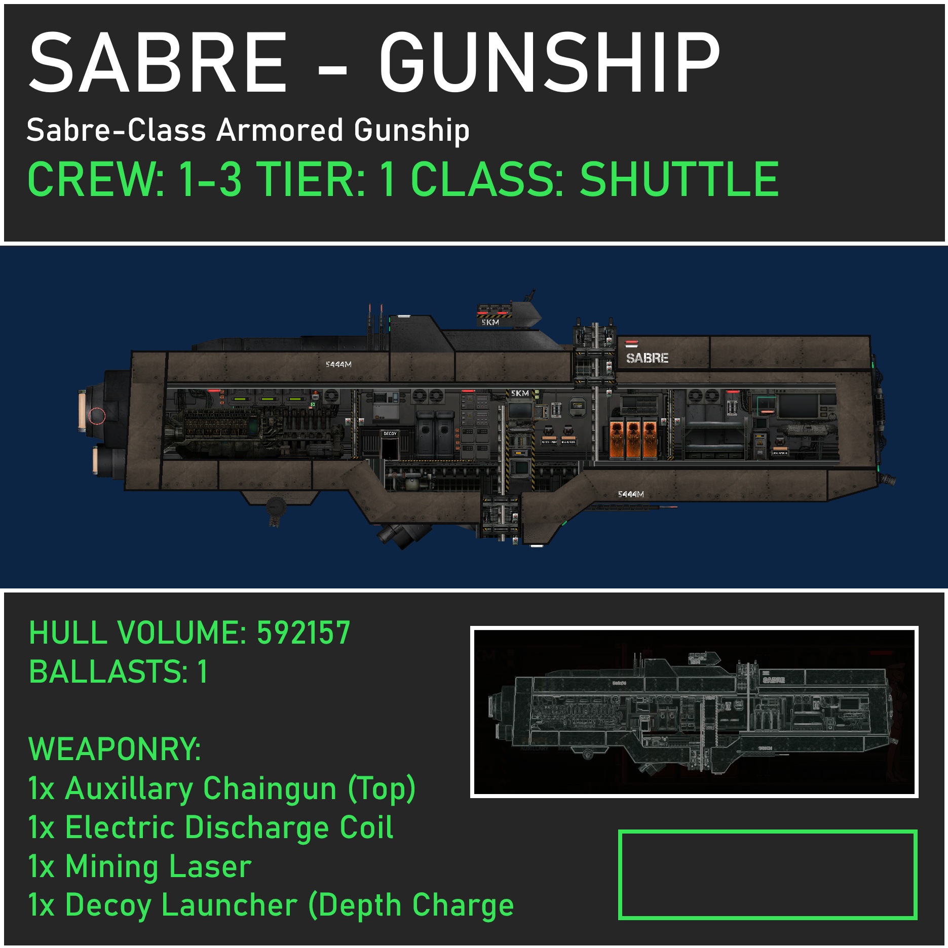 SABRE - Gunship – Barotrauma Mod