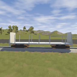Bulkhead Flatcar (Remake with stakes)