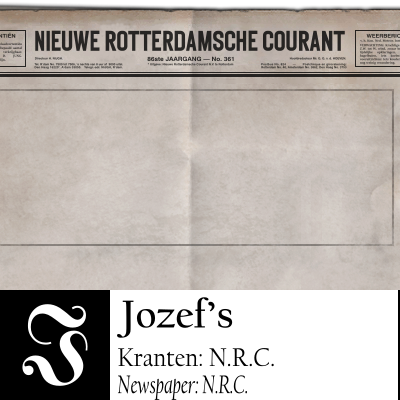 Jozef's Newspaper - Nieuwe Rotterdamsche Courant