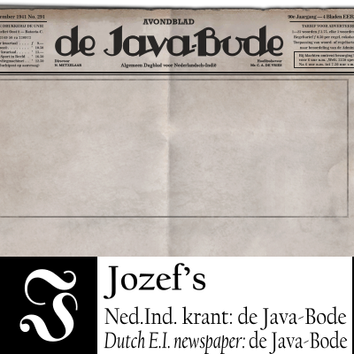 Jozef's Dutch East Indies Newspaper - De Java-Bode