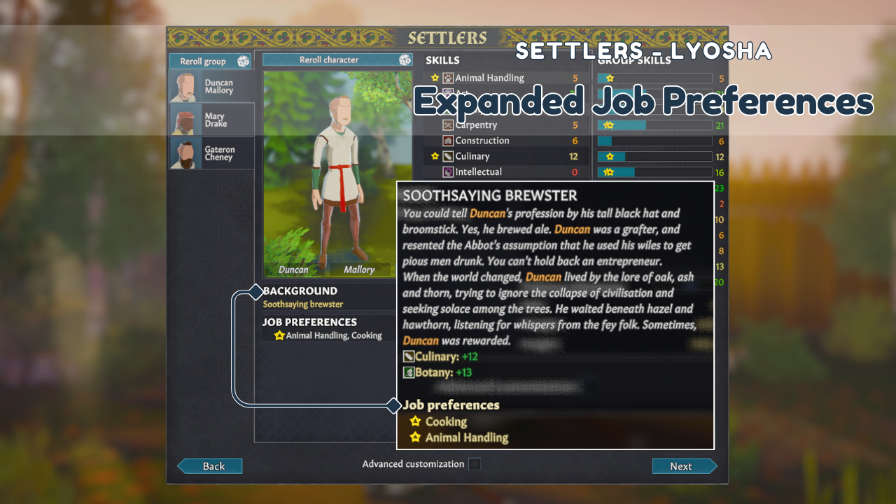 Settlers - Expanded Job Prefrences