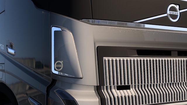 Volvo Corner Deflector Chrome Logo[1.54-1.60]
