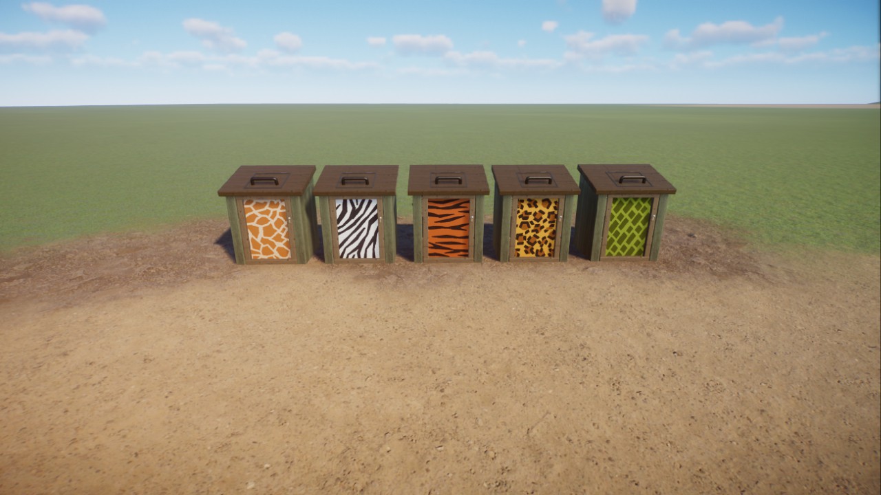 Animal pattern trashcans