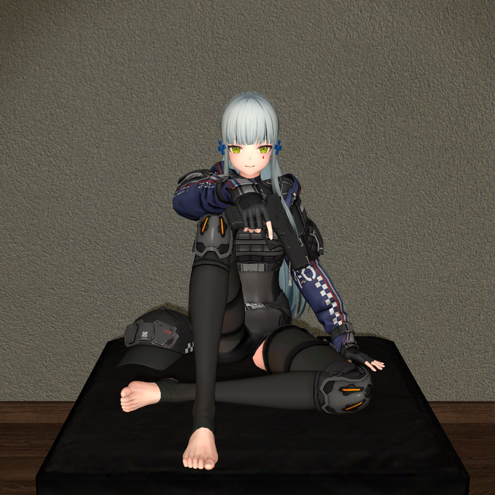 【少女前线2：追放】可露凯放松坐姿——【Girls' Frontline 2: Exilium】Klukai relaxed sitting posture
