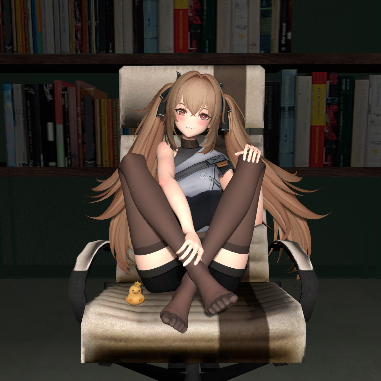 【少女前线2：追放】莱娜俏皮坐姿——【Girls' Frontline 2: Exilium】Lenna playful sitting posture