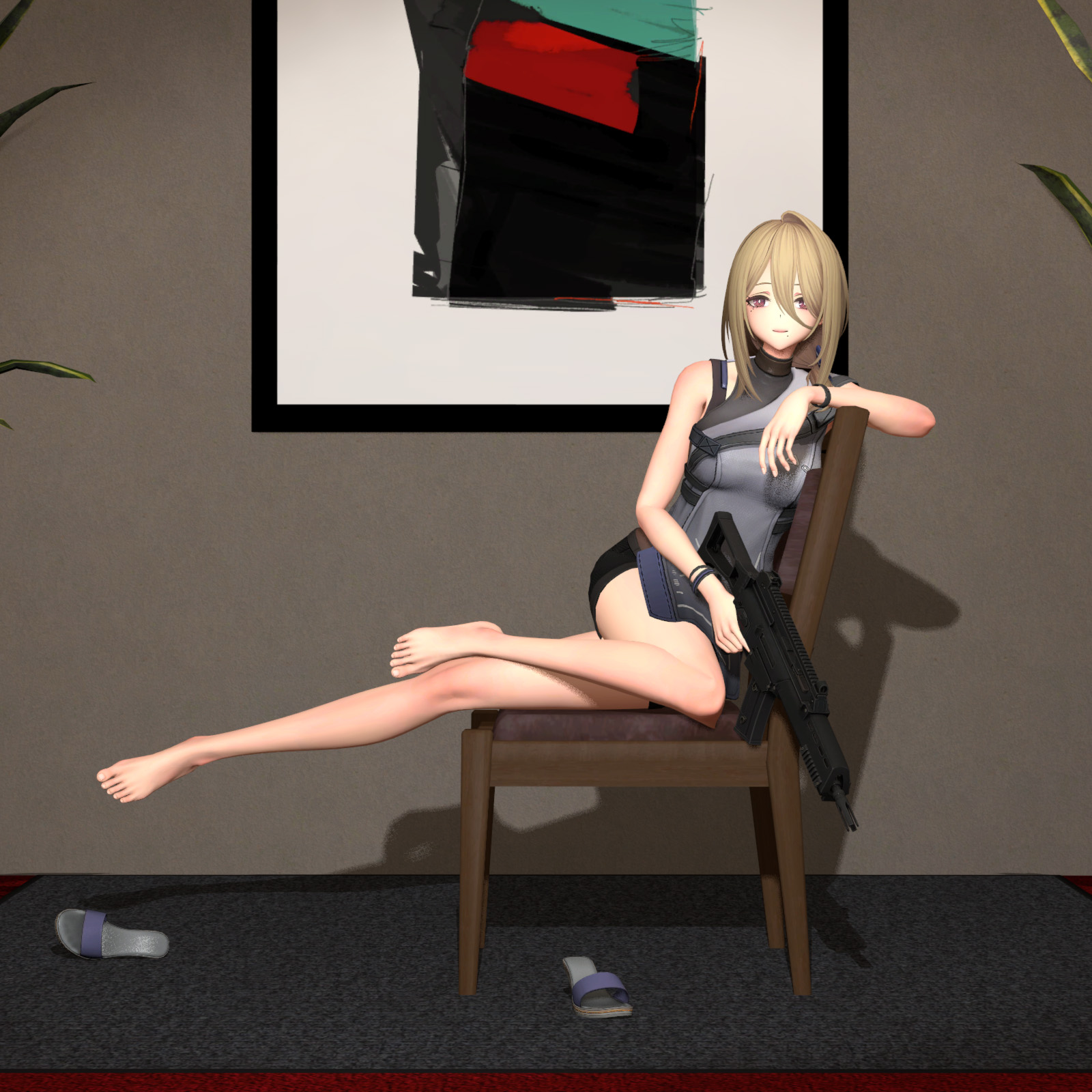 【少女前线2：追放】安朵丝优雅持枪——【Girls' Frontline 2: Exilium】Andoris Elegant Gun Holding