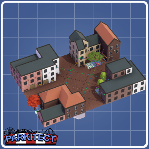 Festive townsquare