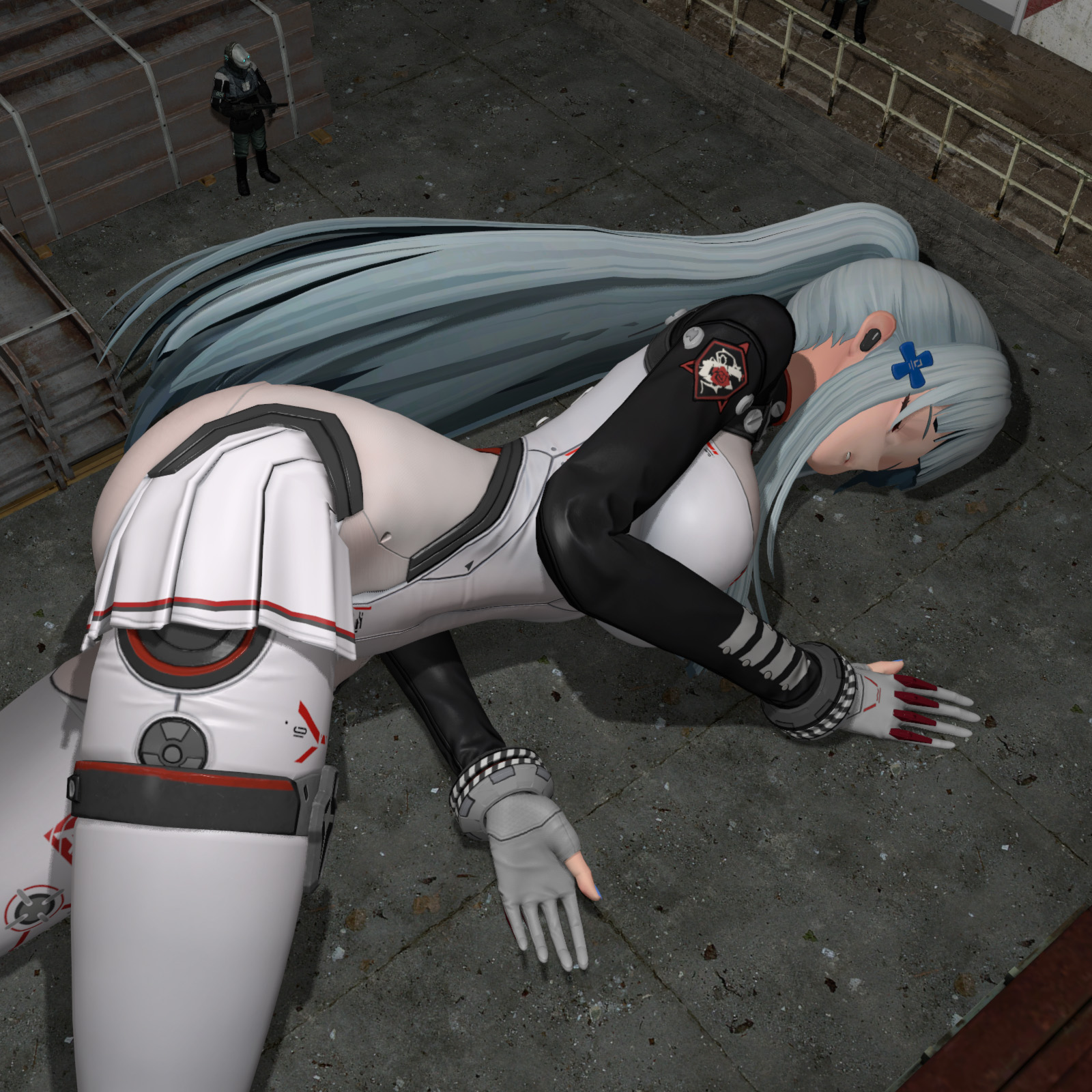 【少女前线2：追放】巨大化可露凯昏迷——【Girls' Frontline 2: Exilium】Huge Klukai Fainted
