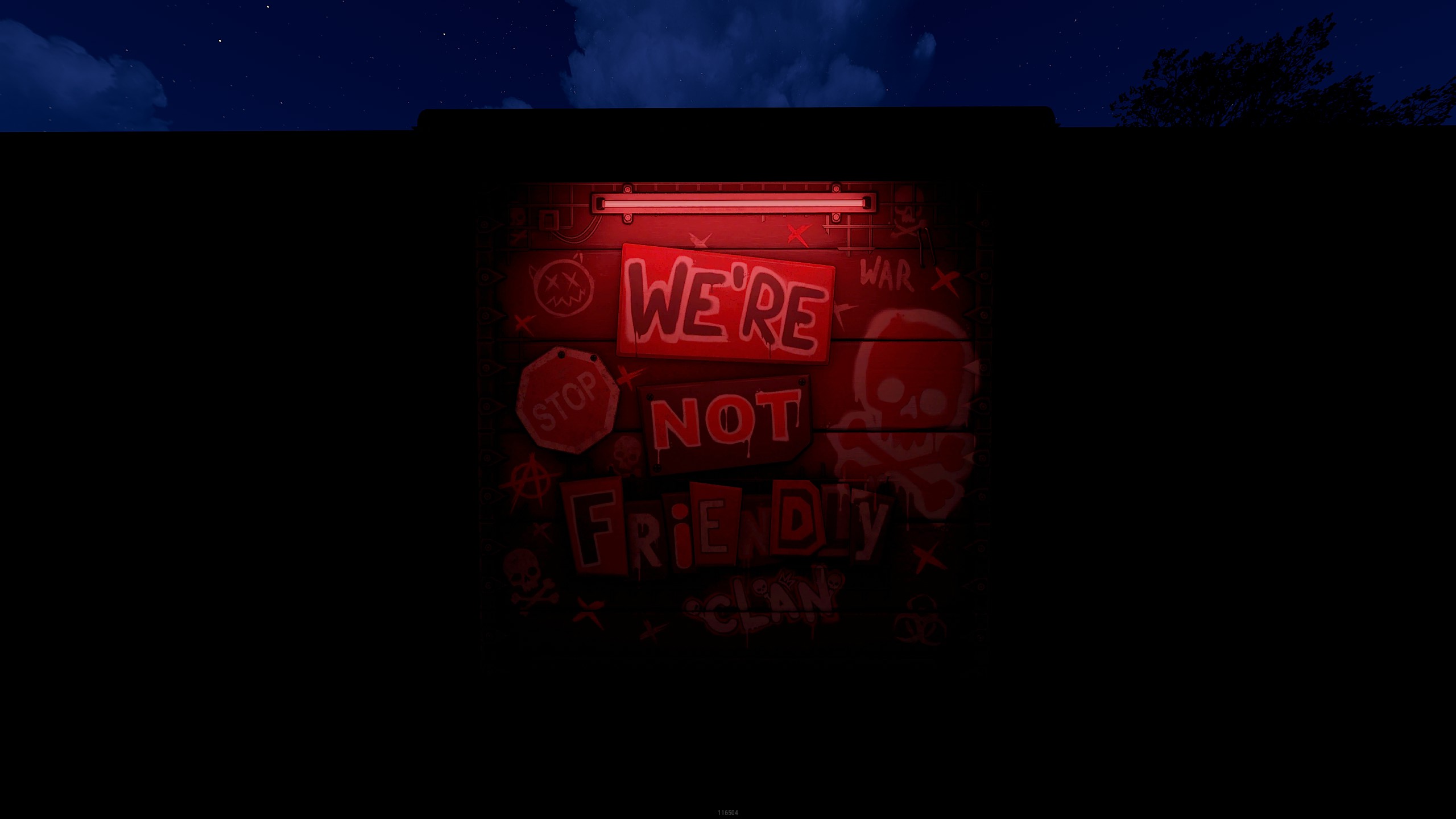 NOT Friendly Clan Garage Door