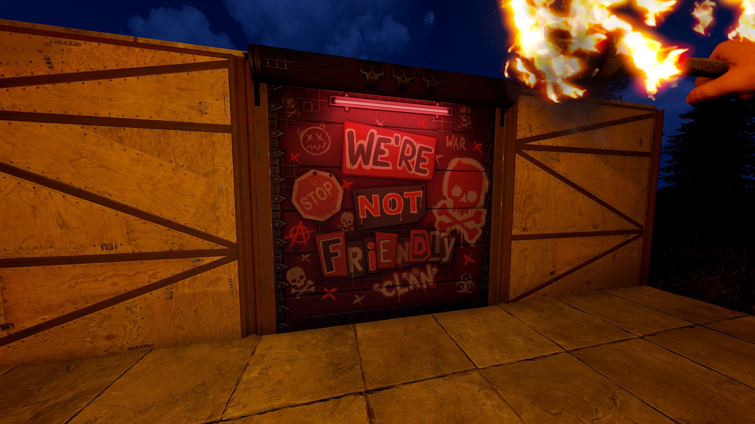 NOT Friendly Clan Garage Door