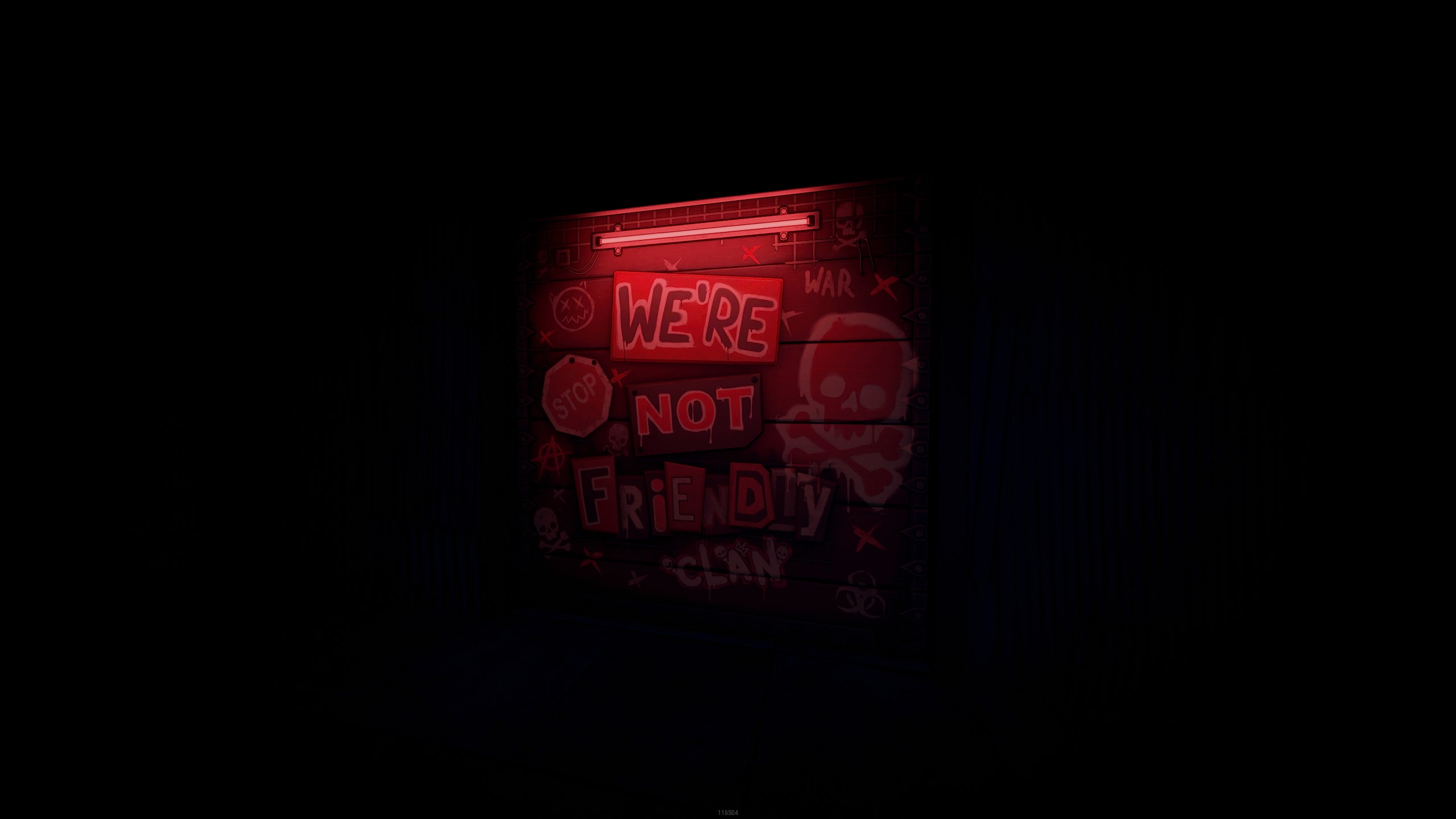 NOT Friendly Clan Garage Door