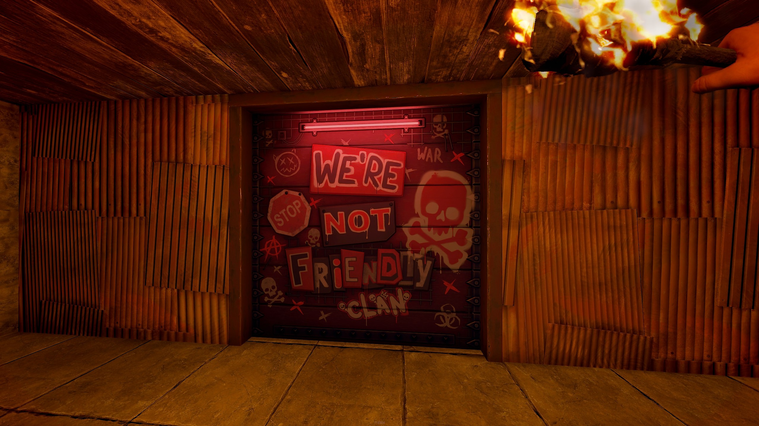 NOT Friendly Clan Garage Door