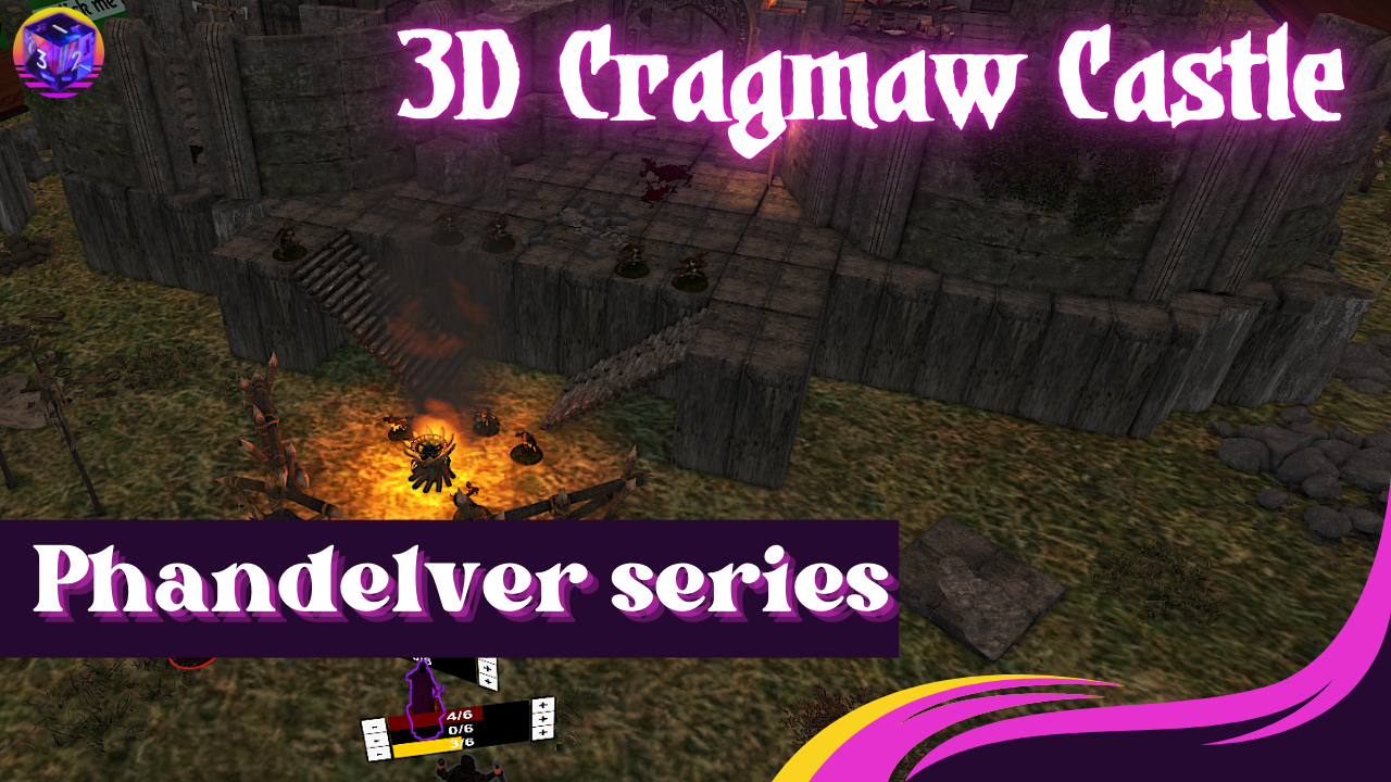 3D Cragmaw Castle - Phandelver series - (RPG DnD OneWorld map)