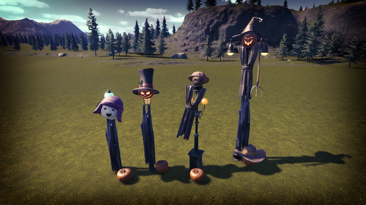 Scarecrow  Halloween Lamp Posts