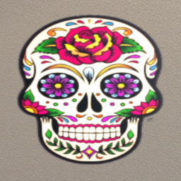 25cm Sugar Skull Dios De La Muerte Decal