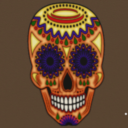 Dios de la Muerte Sugar Skull Wall Decal