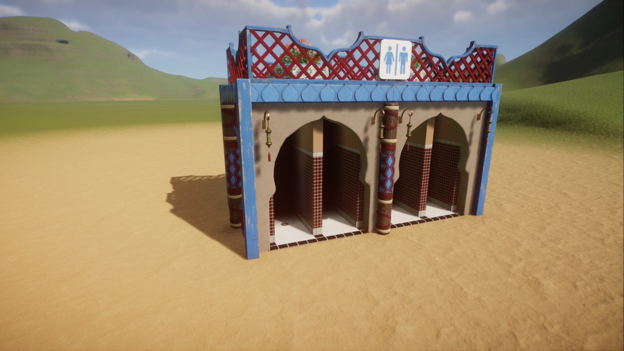 Moroccan style toilet facility