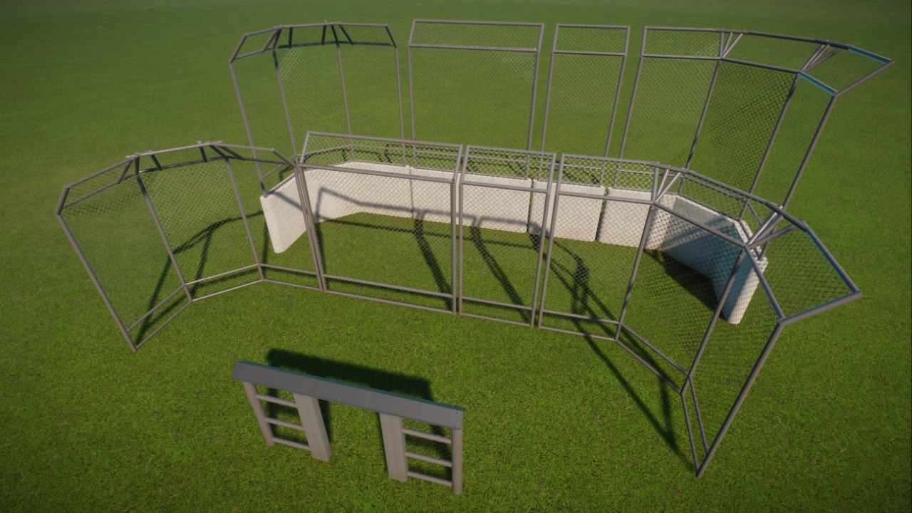 Low-Piece Heavy Fence Pack 3 - Big Cat Mesh, req Aus