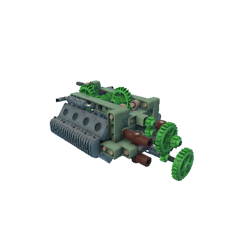 "Dual V8" heavy duty engine