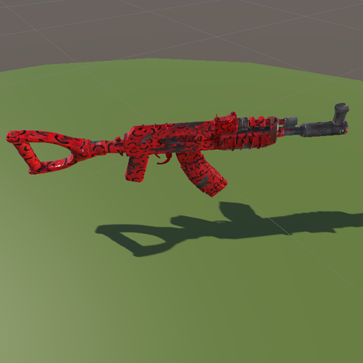 Red Happy Sticker AK47